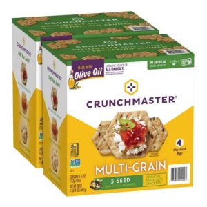 5-Seed Multi-Grain Crunchy Oven Baked Crackers, Original, 5 oz Bags, 4/Box...