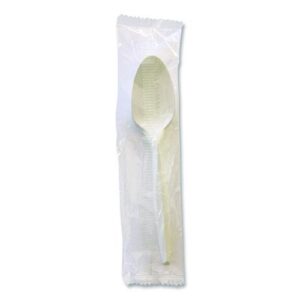Mediumweight Wrapped Polypropylene Cutlery, Spoon, 5.31", Plastic...