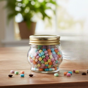 Ziba Airtight 160 ML Glass Jar  With Lid Small