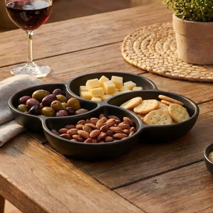 Four Section Melamine Dry Fruit Serving Dish