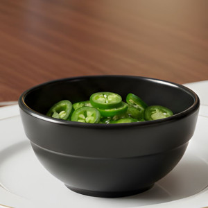 Melamine 4.5 Inch Black Tulip Serving Bowl