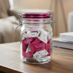 Ziba Airtight 1000 ML Glass Lock Jar Medium