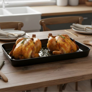 Melamine Black Large Serving Tray