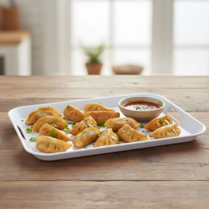 Melamine White Medium Square Serving Tray