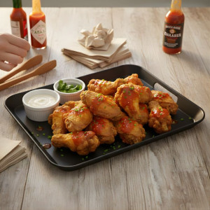 Melamine Black Medium Square Serving Tray