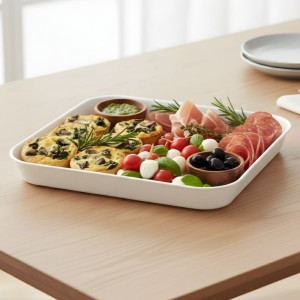 Melamine White Vista XXLarge Serving Tray