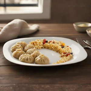 Melamine 11 Inch White Serving Plate