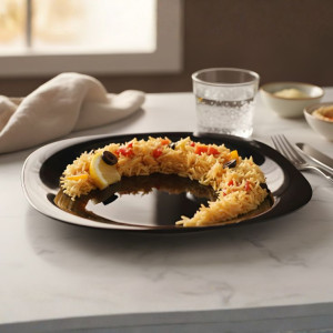 Melamine 11 Inch Black Serving Plate