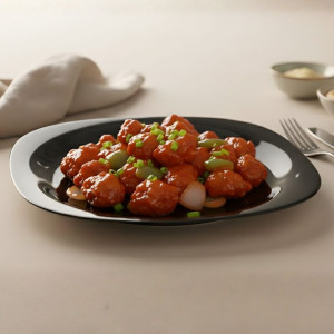 Melamine 7 Inch Black Serving Flate Plate