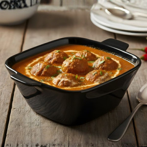 Melamine Black Square Serving Bowl